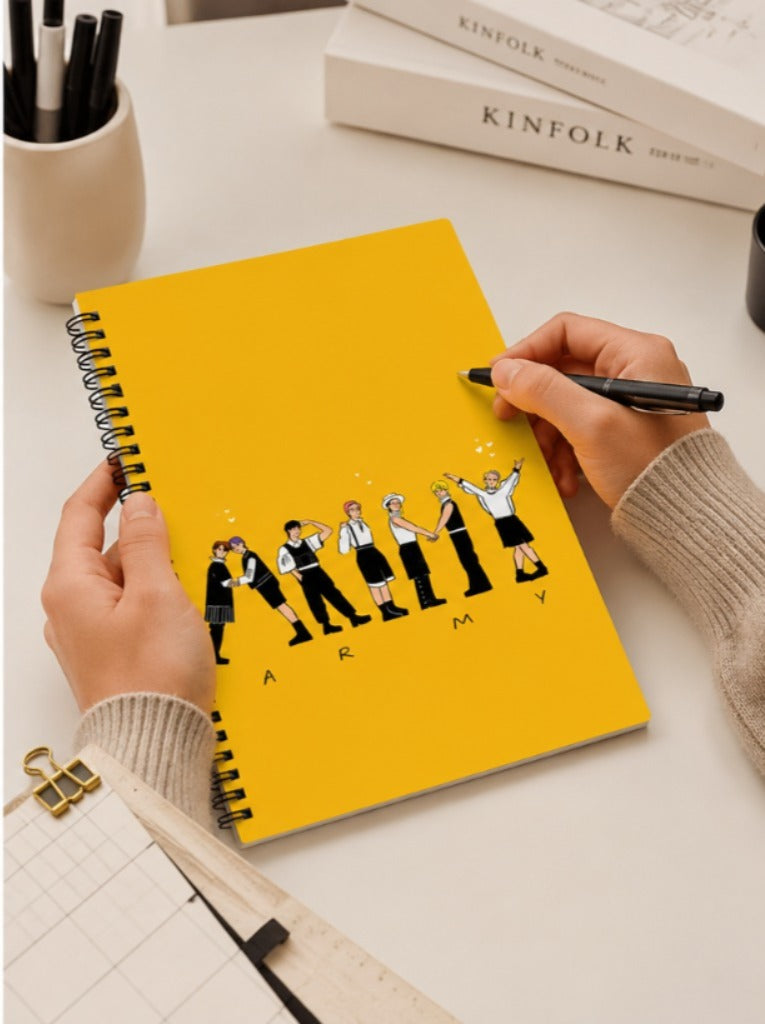 BTS ARMY Notebook – Aesthetic Spiral Notebook for Kpop Lovers