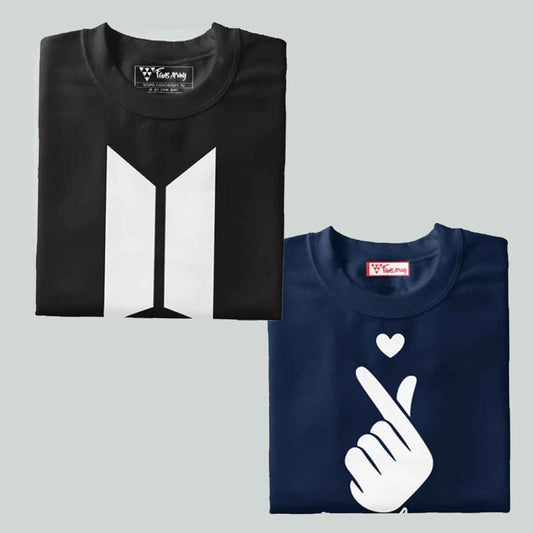 BTS Tshirt Combo for Army Fans comfortable summer fabric top