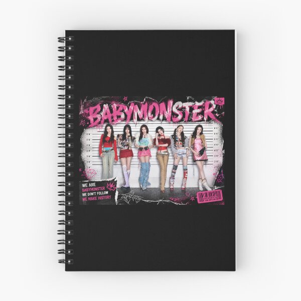 Babymonster Kpop Notebook - Mugshot Poster Design