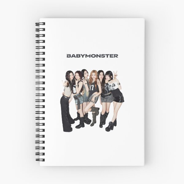 Babymonster Kpop Notebook - Group Photocard Design