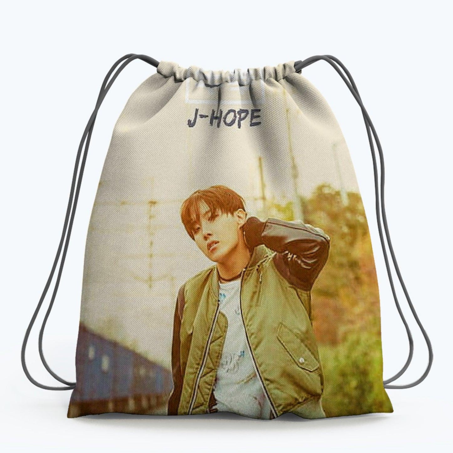 bts jhope drawstring bag design digitally printed