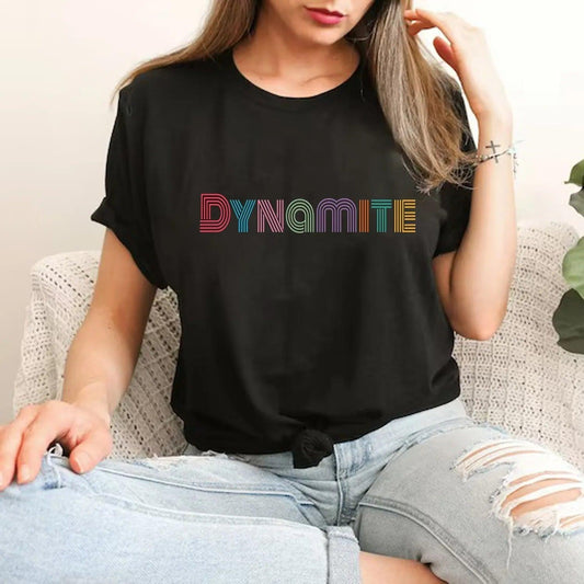 BTS TShirt Dynamite For BTS Fans Girls And Boys Digital Printed Tee - Kpop Store Pakistan