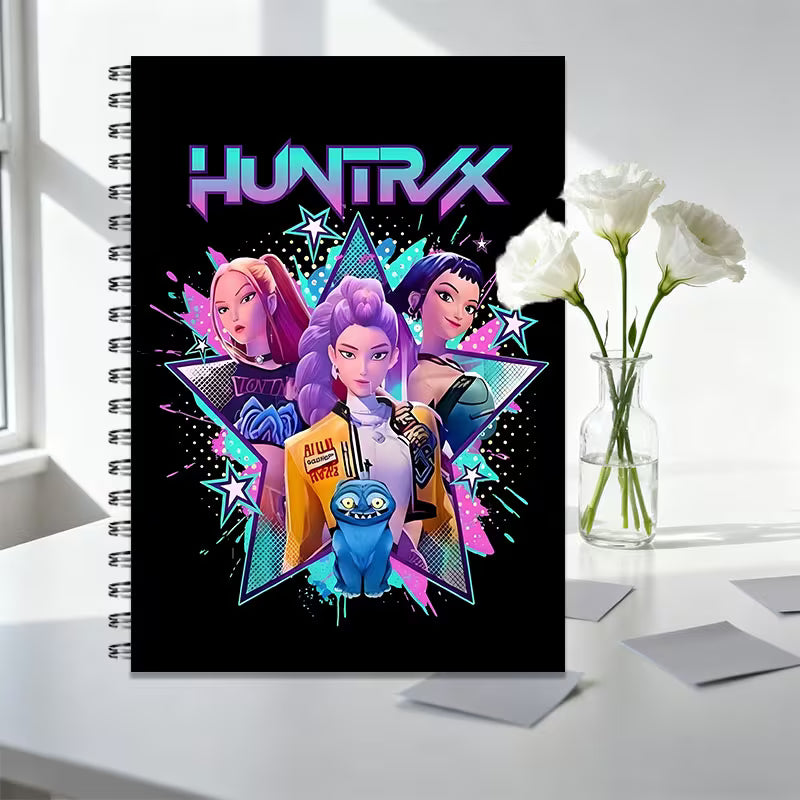 HUNTR/X Anime Graphic Notebook - Premium Spiral Bound Art Diary