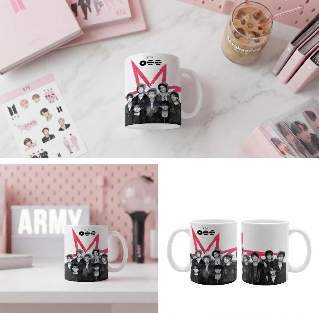 Arirang BTS Mug | Arirang BTS Red & Black Printed Coffee Cup | BTS Gift