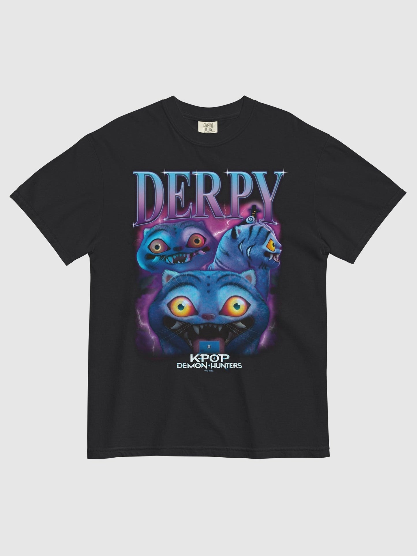 KPop Demon Hunters Derpy Tiger Heartthrob Comfort Colors T-Shirt