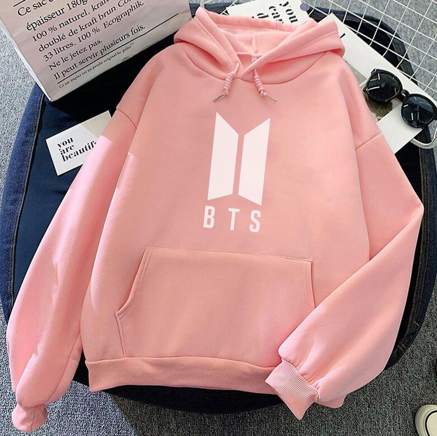 V Hoodie Bts Hoodie Pink BTS Pink Hoodie For Kpop Fans