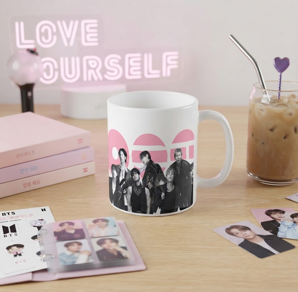 Arirang BTS Mug | Arirang BTS Pink Printed Ceramic Cup | BTS ARMY Gift