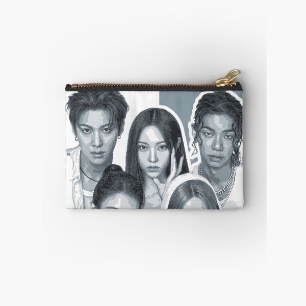 All Day Project Kpop Zipper Pouch – Grayscale Portrait Print