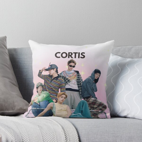 Cortis Kpop Cushion – Pink Background Group Print