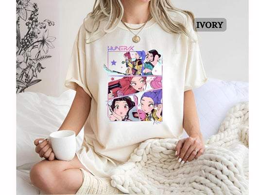 Kpop Demon Hunters Shirt Girl T-Shirt, Kpop idol Mira, Rumi, Joey Shirt