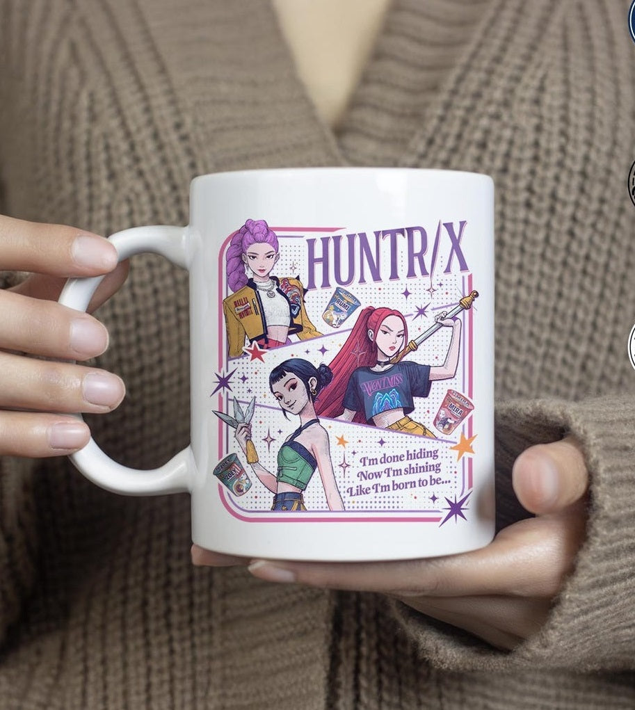 Huntrix Demon Hunters Mug Mira Rumi Zoey Cup Otaku Girl Graphic Mug