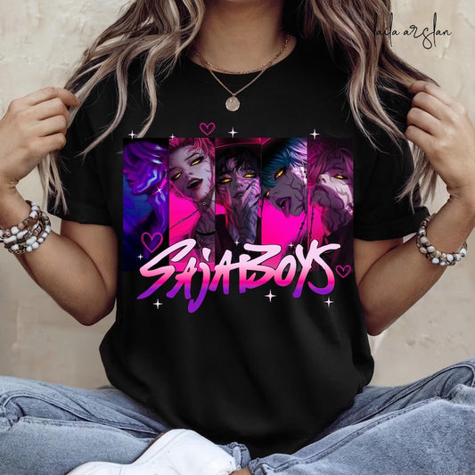 Saja Boys Tshirt for Kpop Demon Inspired Movie for Boys Girls Exclusive Fashion Tee