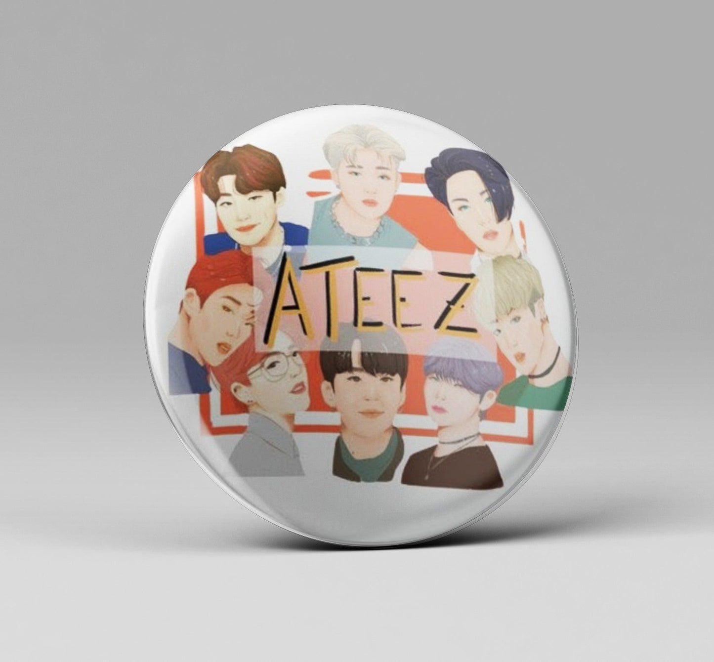 ATEEZ Fanart Badge - Kpop Store Pakistan