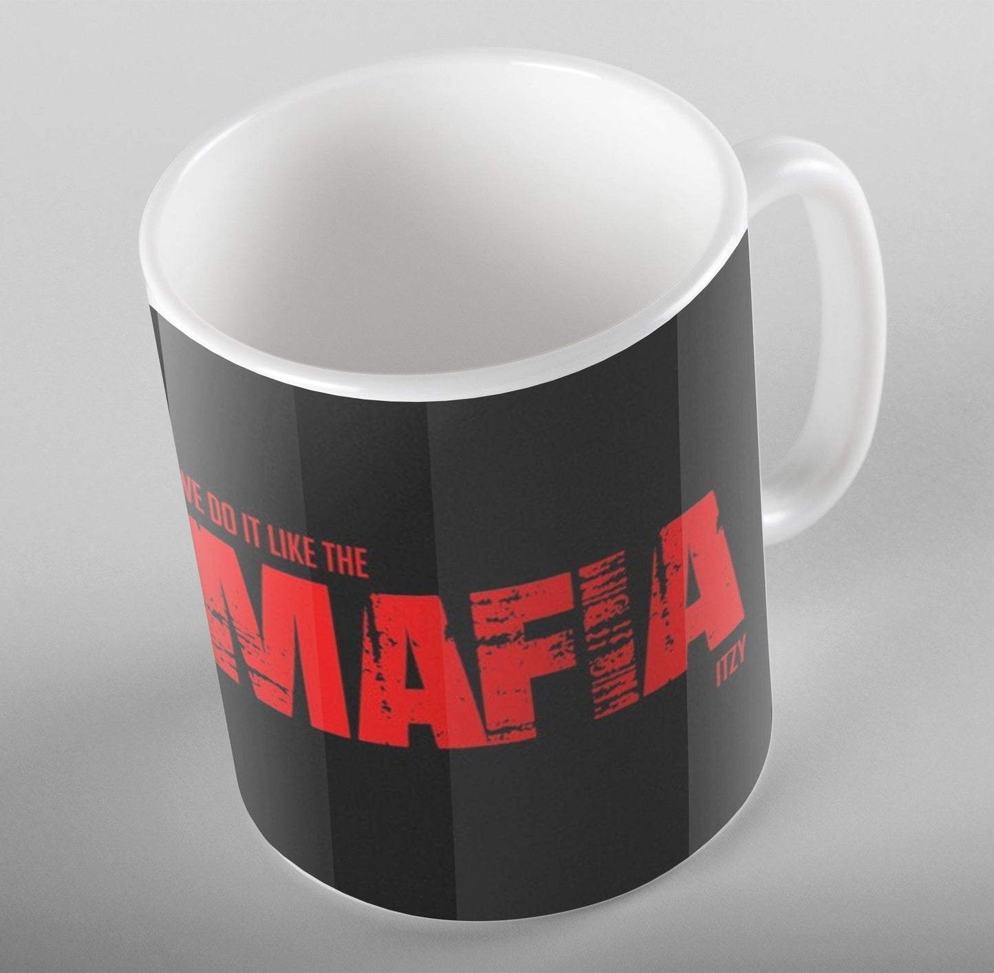ITZ Mafia morning” logo mug