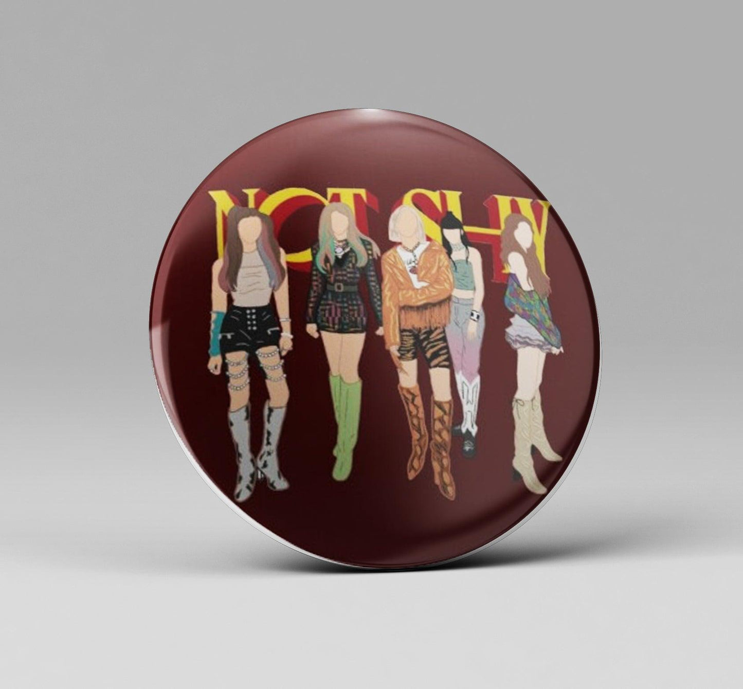 ITZY “NOT SHY” Fanart Badge - Kpop Store Pakistan