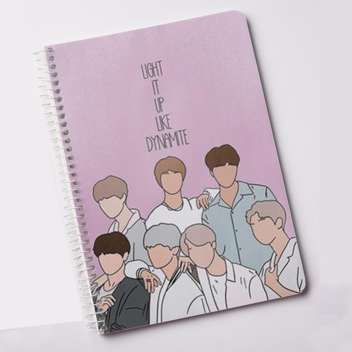 BTS Light It Up Design Notepad (A5) - Kpop Store Pakistan