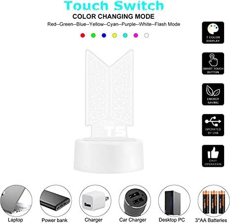 BTS Lamp Army for Kpop Fans Autograph Illusion Light - Kpop Store Pakistan