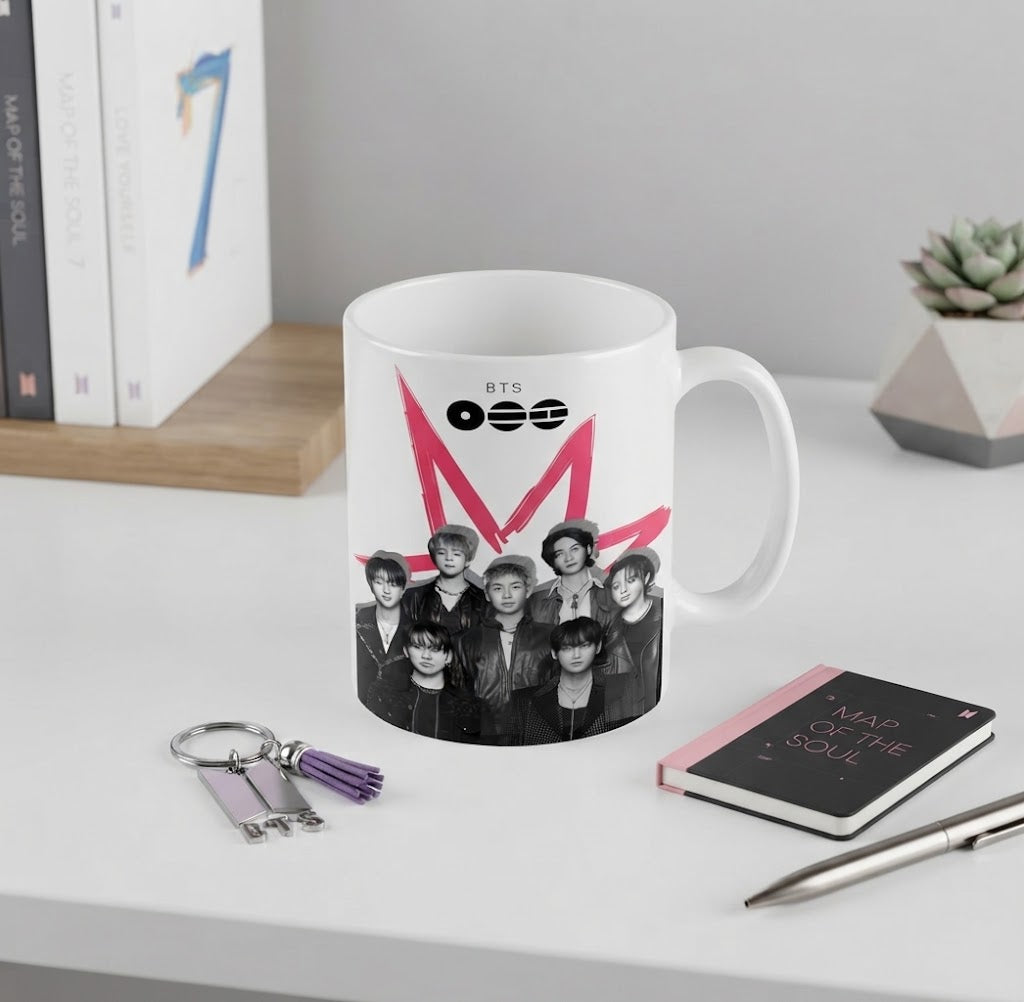 Arirang BTS Mug | Arirang BTS Red & Black Printed Coffee Cup | BTS Gift