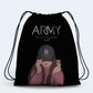 BTS ARMY Drawstring Bag Design Digitally printed on strong FABRIC - Kpop Store Pakistan