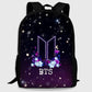 BTS Backpack for Army Purple Galaxy Stars Bag - Kpop Store Pakistan