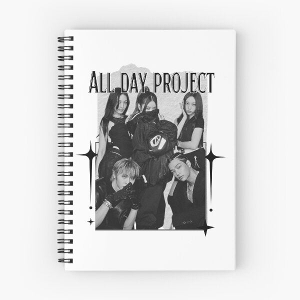 All Day Project Kpop Notebook - Black Concept Design