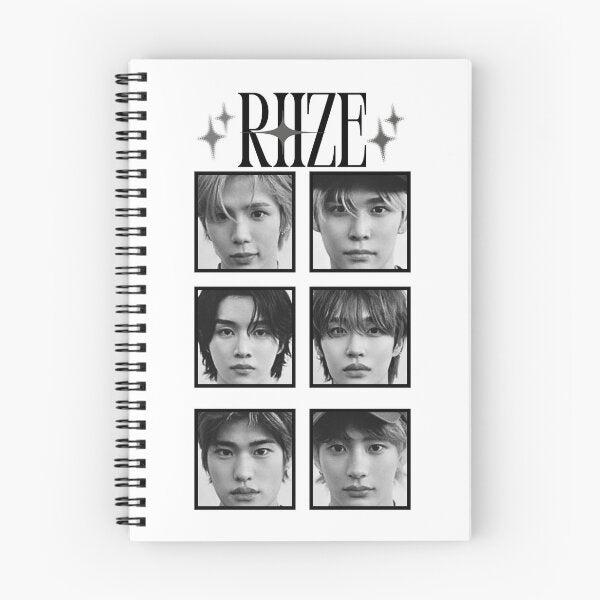 Riize Kpop Notebook - Photocard Grid Design