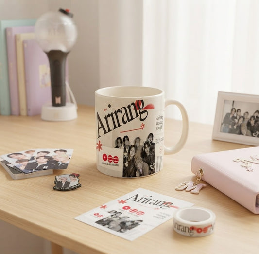 Arirang BTS Mug | Arirang BTS Printed Ceramic Coffee Cup | BTS ARMY Gift