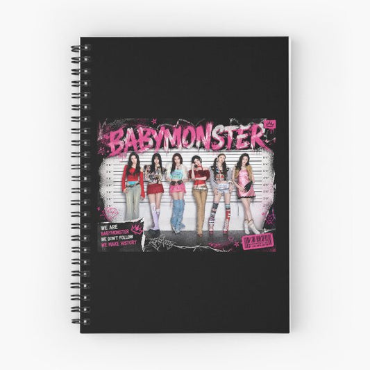 Babymonster Kpop Notebook - Mugshot Poster Design