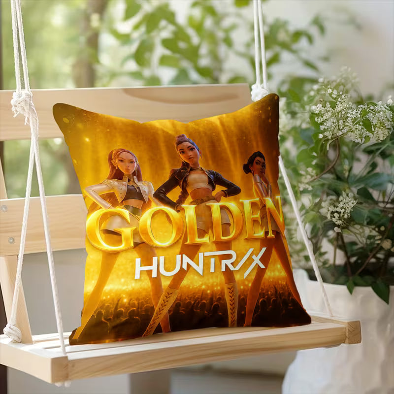Huntrix KPop Demon Hunters Throw Pillow | Rumi Mira Zoey