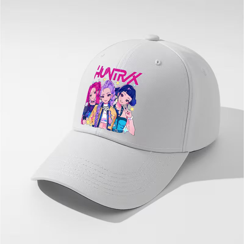 Aesthetic Kpop Baseball Cap | Anime Girl Group Printed Pink HatKorean Music Idol Merch Gift for Teen Girls