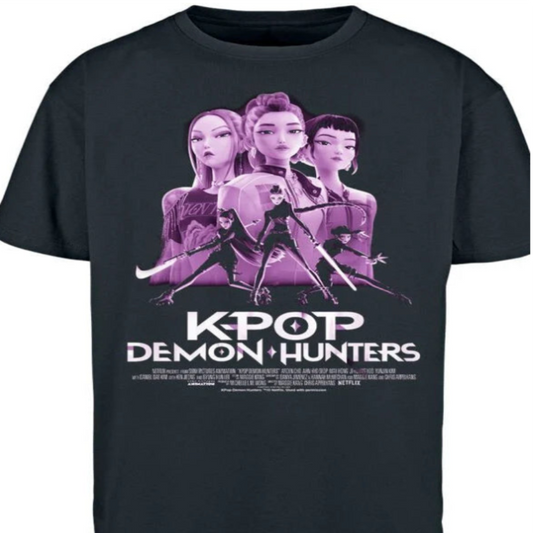 K-Pop  Demon Hunters Vintage Signature Graphic Tee