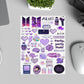 bts purple sticker sheet