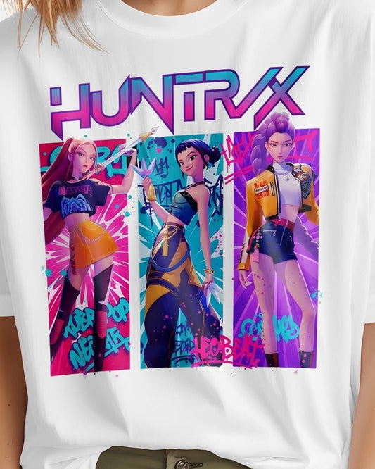 Huntrix K-Pop White Graphic T-Shirt Edition 6