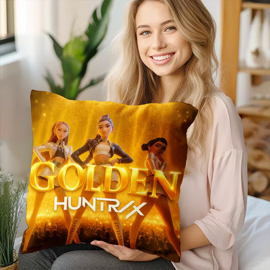 Huntrix KPop Demon Hunters Throw Pillow | Rumi Mira Zoey