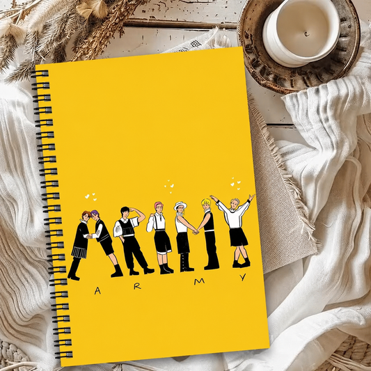 BTS ARMY Notebook – Aesthetic Spiral Notebook for Kpop Lovers