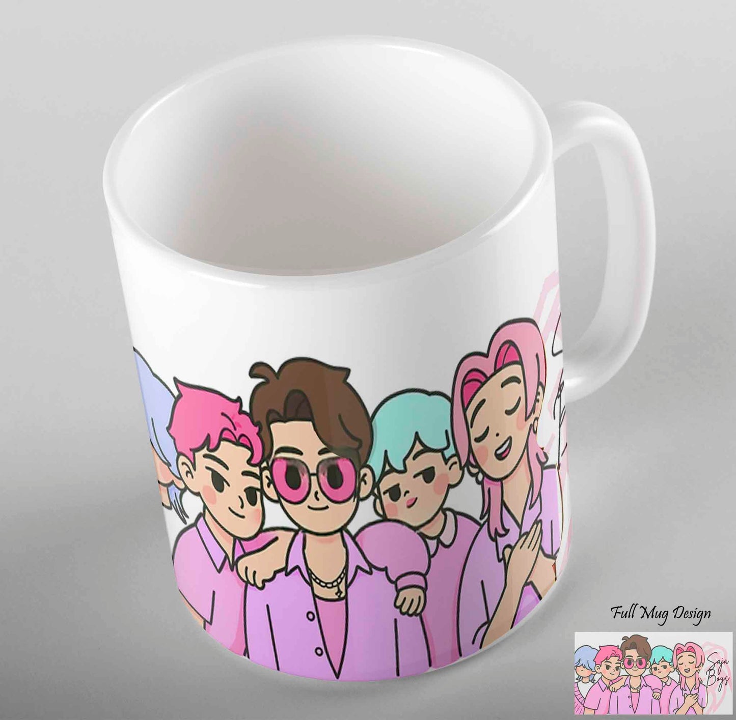 Saja Boys Mug K Pop Demon Hunter Fan Art K-Pop , Music Lover Gift Exclusive Cup