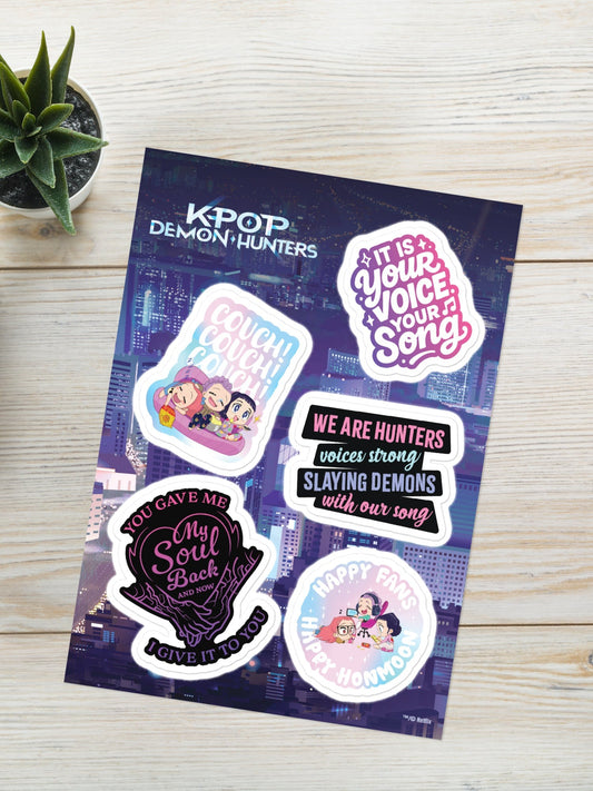 KPop Demon Hunters HUNTR/X Fandome Sticker Sheet