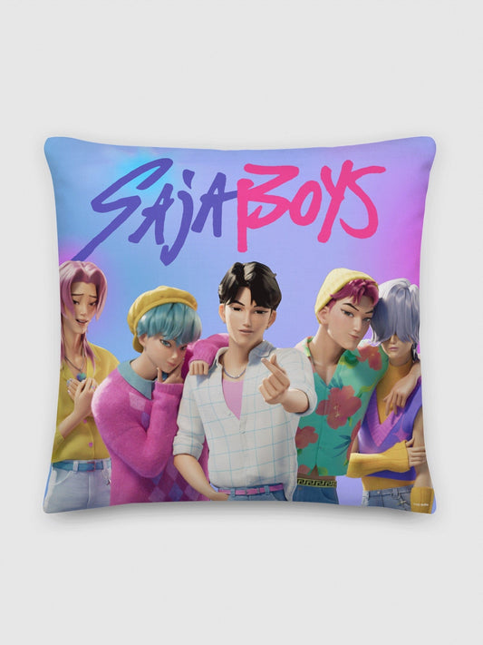 KPop Demon Hunters Saja Boys Square Cushion Throw Pillow