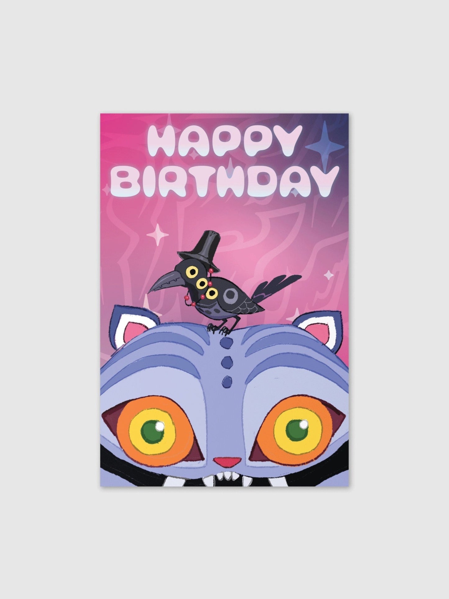 KPop Demon Hunters Derpy Tiger and Sussie Magpie Birthday Card
