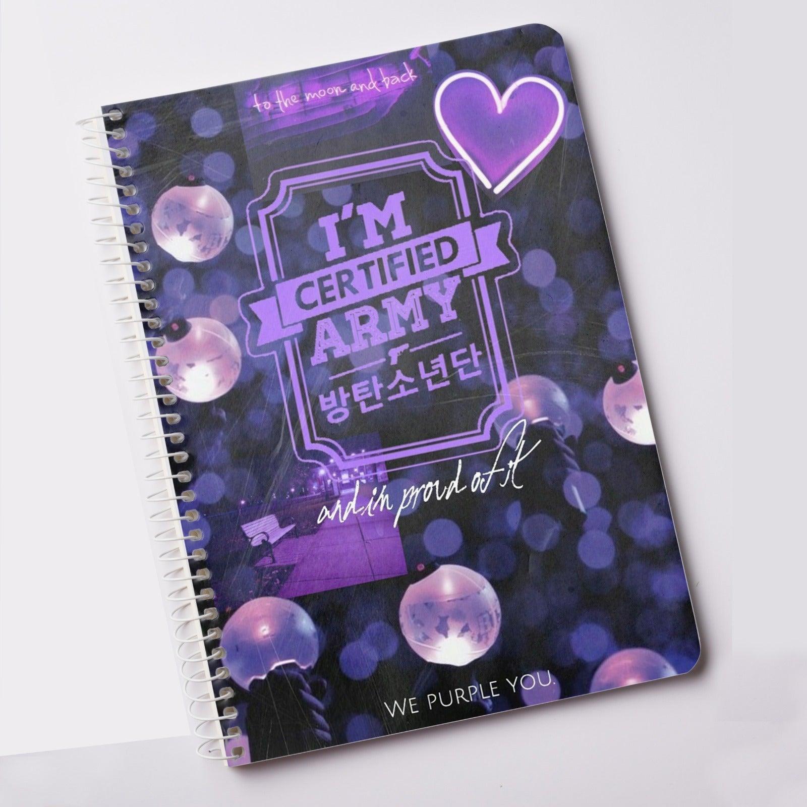 BTS I'M Certified Army Notebook For Army Fans BT21 Notepad – Kpop Store ...