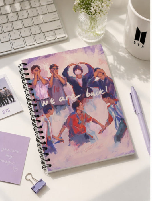 BTS Aesthetic Notebook "We Are Back" Exclusive Notebook for Arirang Fans
