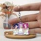 Kawaii Anime Girl Acrylic Keychain | Cute 2D K-Pop Girl Group Keyring | Gift for Kpop Lovers