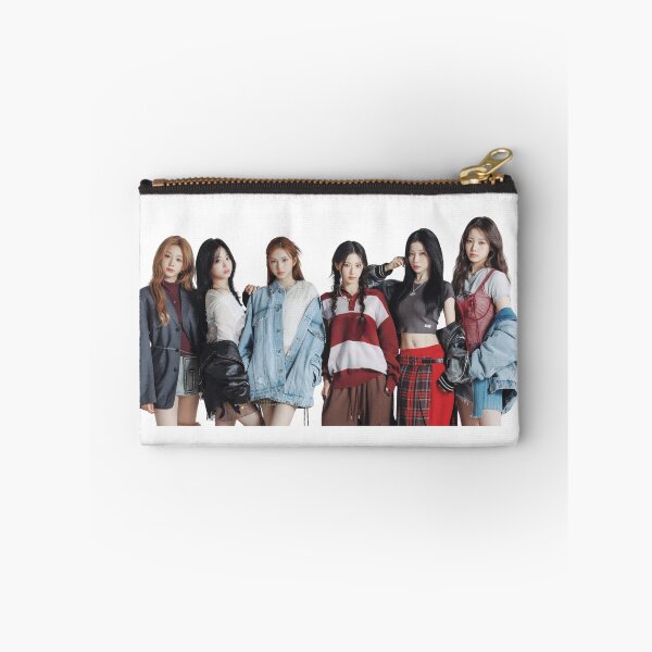 BabyMonster Kpop Zipper Pouch – Denim Group Photo Print