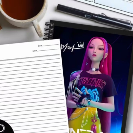 Cyberpunk Anime Girl Spiral Notebook