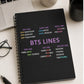 BTS Lines Notebook – Kpop Merchandise | A5 Spiral Journal for BTS Fans