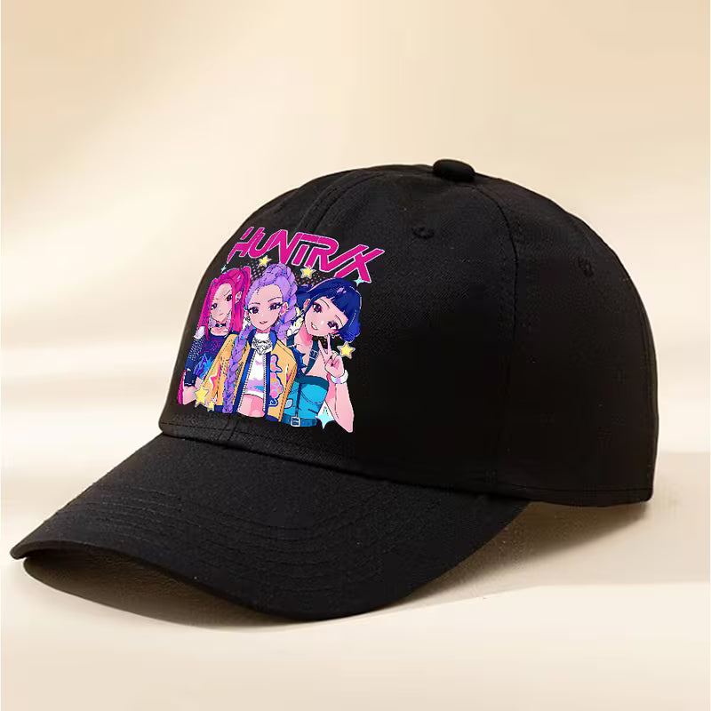 Aesthetic Kpop Baseball Cap | Anime Girl Group Printed Pink HatKorean Music Idol Merch Gift for Teen Girls