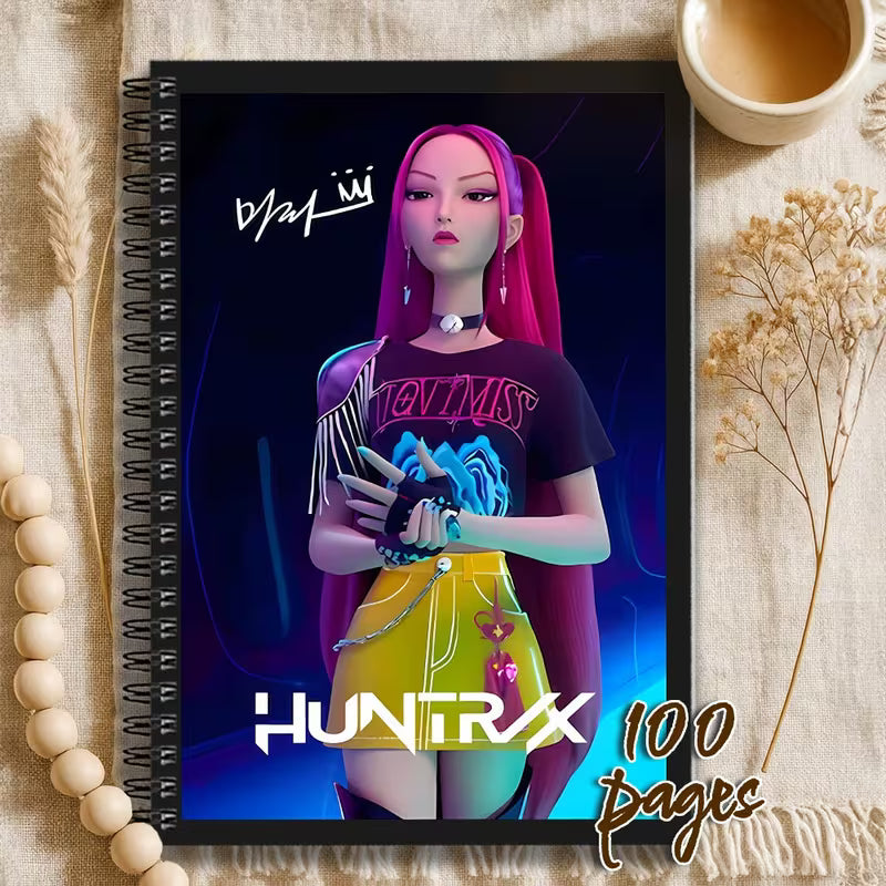 Cyberpunk Anime Girl Spiral Notebook