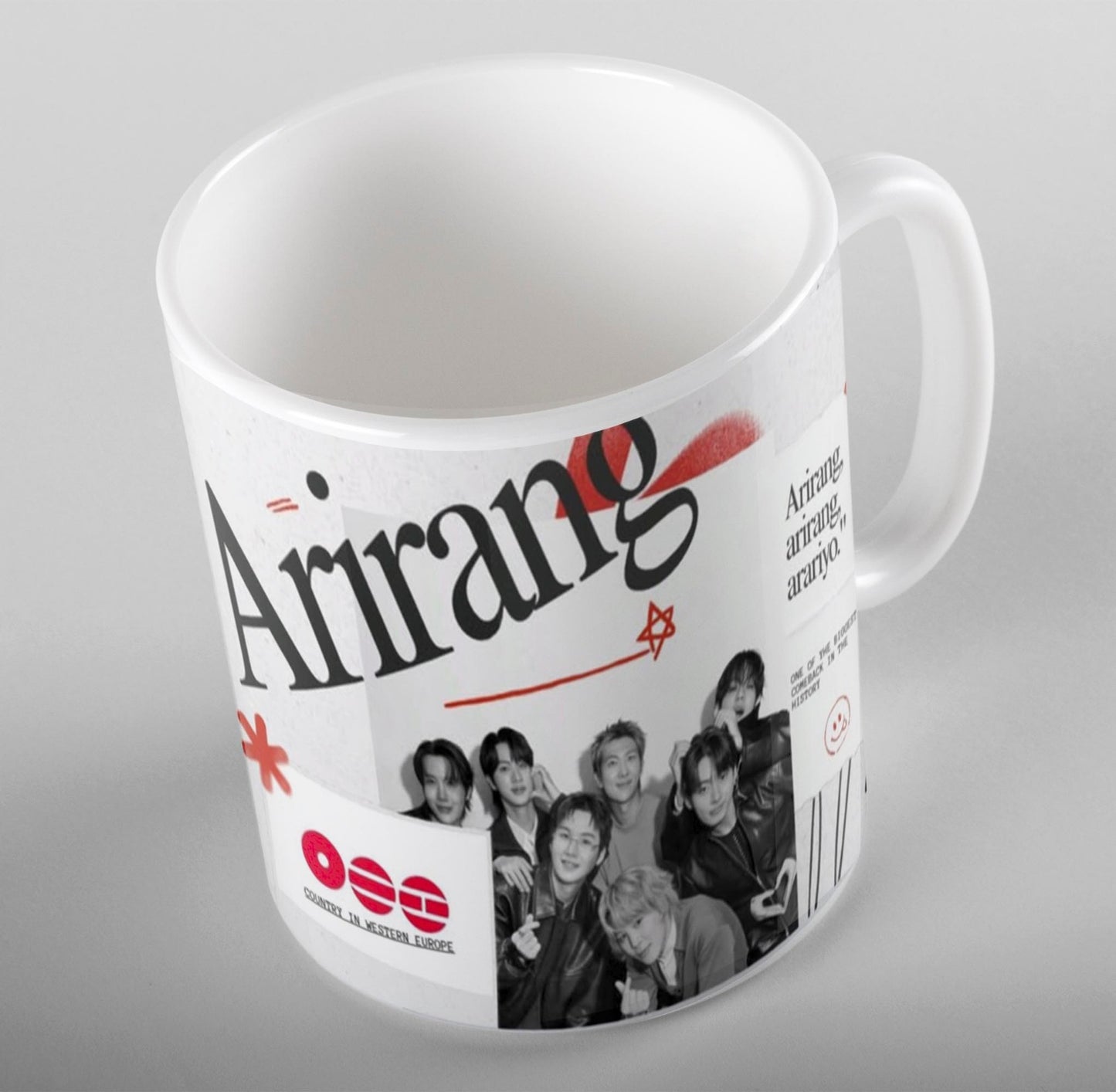 Arirang BTS Mug | Arirang BTS Printed Ceramic Coffee Cup | BTS ARMY Gift