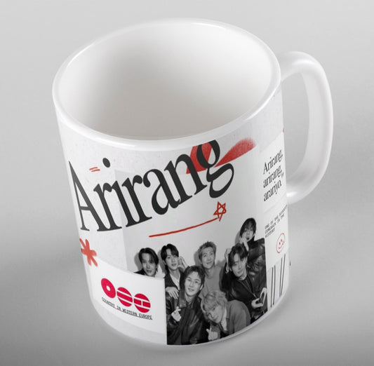 Arirang BTS Mug | Arirang BTS Printed Ceramic Coffee Cup | BTS ARMY Gift