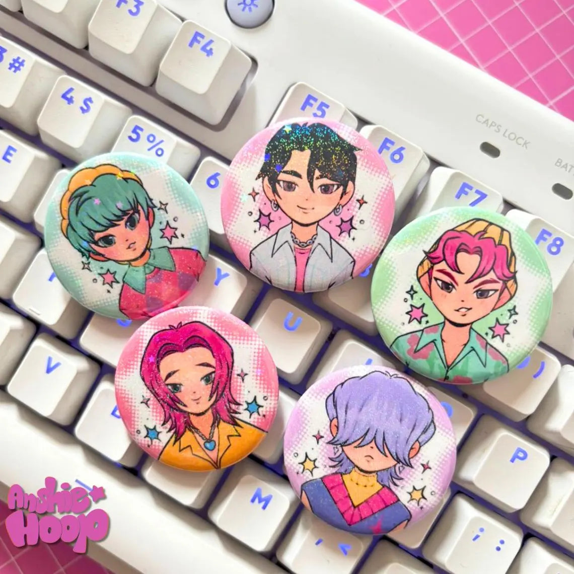 Kpop Saja Boys Badges for Boys and Girls Demon Hunter Fans (Pack of 5)